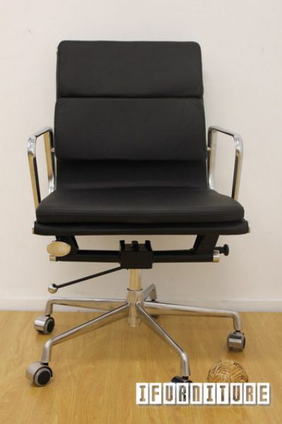 Replica Charles Eames Style Low Back Office Chair Italian Leather