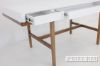 Picture of ARCTIC 165 High Gloss Solid Ash Wood Office Desk with 3 Drawers