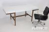 Picture of ARCTIC 165 High Gloss Office Desk with 3 Drawers *Solid Ash Frame