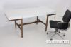 Picture of ARCTIC 165 High Gloss Solid Ash Wood Office Desk with 3 Drawers