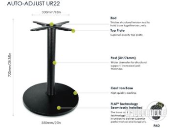 Picture of [Commercial Supply Only] UR22 FLATTECH Auto Adjust Table Base 
