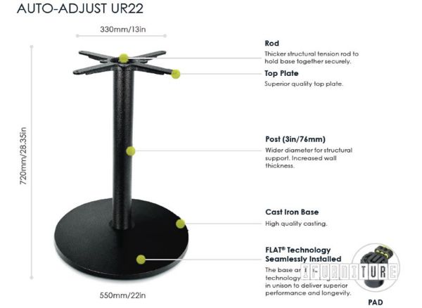 Picture of UR22 FLATTECH Auto Adjust Table Base 