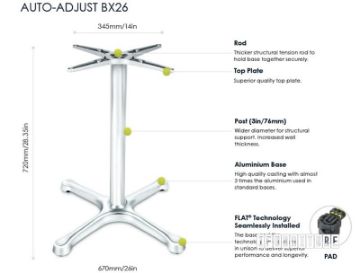 Picture of BX26 FLATTECH Auto Adjust Table Base 