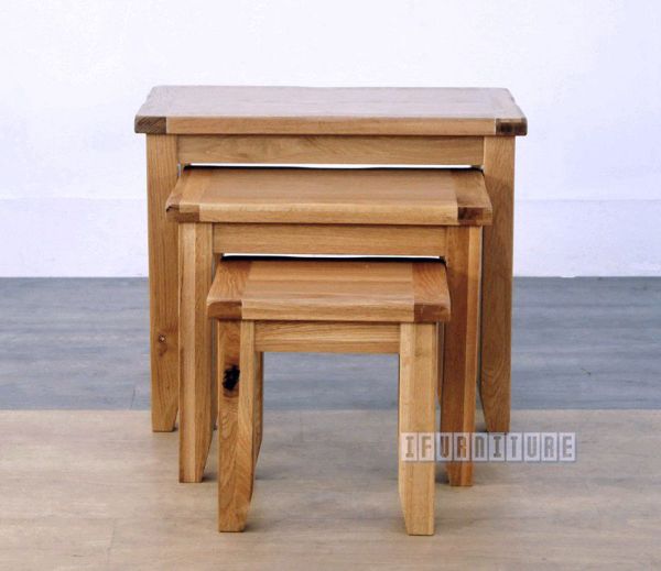 Picture of RIVERLAND Solid OAK Nest of Tables
