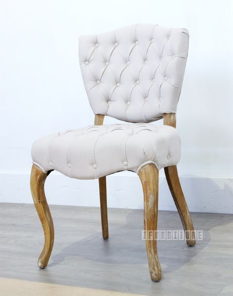 Picture of VICTORIA Chair *Linen Fabric Solid Oak