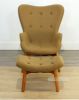 Picture of GRANT FEATHERSTON Fiberglass & Cashmere Chair with Ottoman