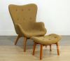 Picture of GRANT FEATHERSTON Fiberglass & Cashmere Chair with Ottoman