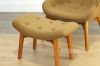 Picture of GRANT FEATHERSTON Fiberglass & Cashmere Chair with Ottoman