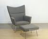 Picture of HANS J WEGNER WING Chair with Ottoman *Fiberglass & Cashmere