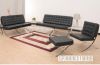 Picture of BARCELONA Chair and Ottoman *Italian Leather - Black Chair and Ottoman