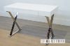 Picture of LONGITUDE Cross Leg White Gloss Desk