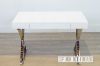 Picture of LONGITUDE Cross Leg White Gloss Desk
