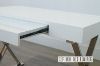 Picture of LONGITUDE Cross Leg White Gloss Desk
