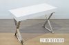Picture of LONGITUDE Cross Leg White Gloss Desk