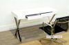 Picture of LONGITUDE Cross Leg White Gloss Desk