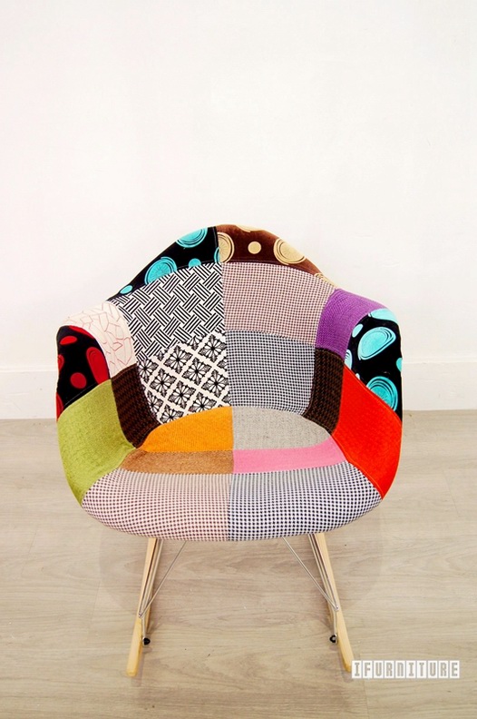 RAR Replica Eames rocking chair Fabric Patch Version