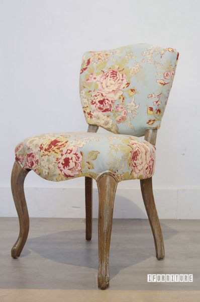 Picture of VICTORIA Chair *Floral Fabric Solid Oak
