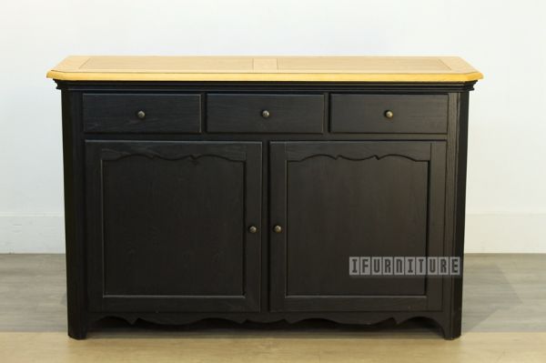 Picture of CHATEAU French Style Solid Oak 3 Drawer 2 Door 138 Sideboard *Dark