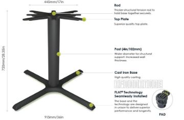 Picture of [Commercial Supply Only] KX36 FLATTECH Auto Adjust Table Base 
