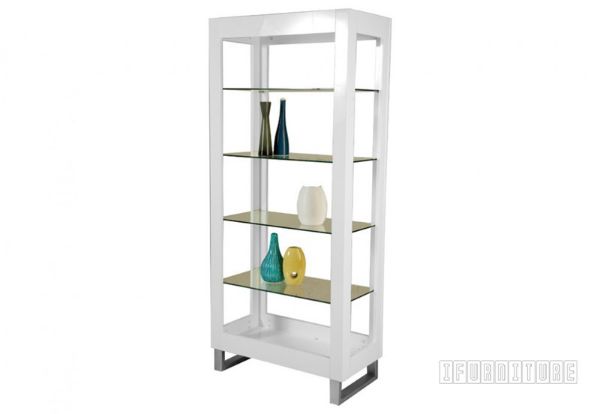 Miami White Gloss Big Display Cabinet