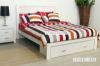 Picture of BRENNA White Wash Oak Bed in Queen Size *Panel Headboard