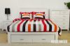 Picture of BRENNA White Wash Oak Bed in Queen Size *Panel Headboard