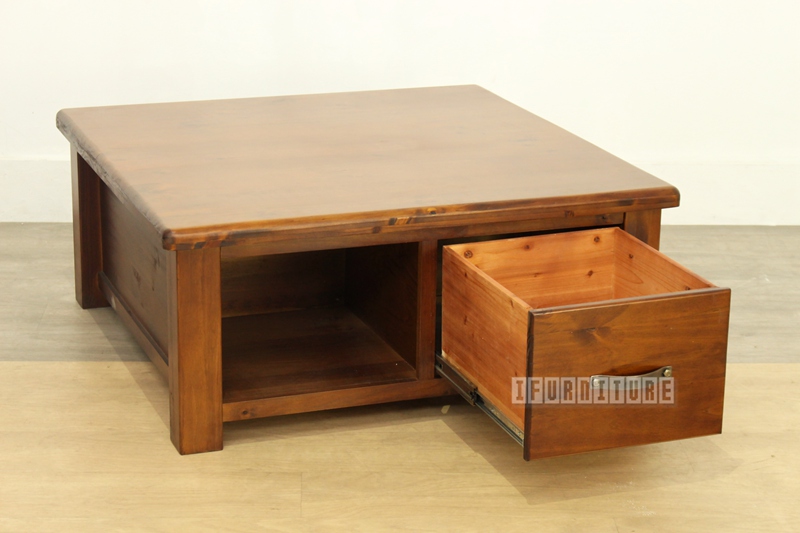 FEDERATION Rustic Pine Square Coffee Table