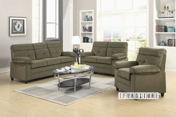 Picture of Alicia Sofa in Light & Dark Brown Velvet Fabric