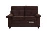 Picture of Alicia Sofa in Light & Dark Brown Velvet Fabric