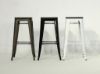 Picture of TOLIX Replica Bar Stool H76 with Rustic Elm Seat - Black