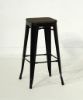 Picture of TOLIX Replica Bar Stool H76 with Rustic Elm Seat