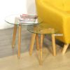 Picture of PARIS 1+1 Side Table Set*Solid Oak Legs