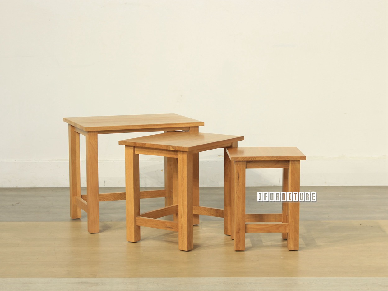 OAKLAND Solid Oak Nest Table