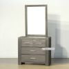 Picture of PHILIPPE Acacia 4 Drawer Dressing Table + Mirror *Silver Grey