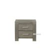 Picture of PHILIPPE Acacia 2 Drawer Bedside Table *Silver Grey