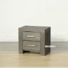 Picture of PHILIPPE Acacia 2 Drawer Bedside Table *Silver Grey