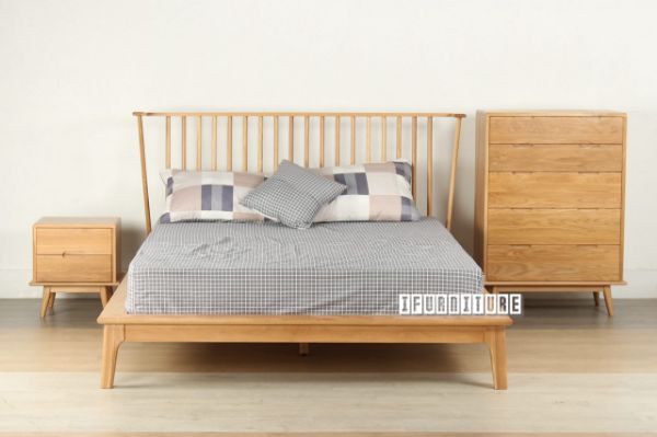 Picture of HELSINKI Solid Oak 4PC Combo in Queen Size