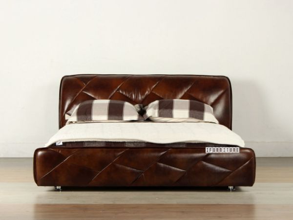 Picture of LAVELLO Genuine Italian Leather Bed in Queen/ Super King Size