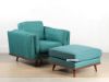 Picture of PANAMA Ottoman (Beach Blue)