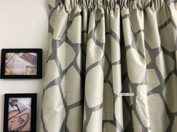 Picture of 100% Block Out Modern Beige Readymade Curtain *8 sizes