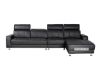 Picture of CASABLANCA Genuine Leather Corner Sofa *Black