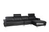 Picture of CASABLANCA Genuine Leather Corner Sofa *Black