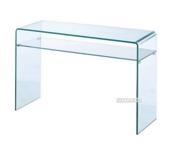 Picture of MURANO Bent Glass Hall Table with Shelf