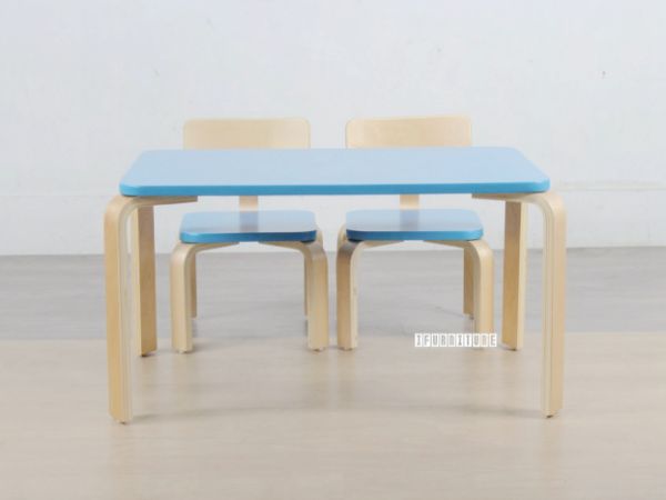 Picture of SESIKA Bent Wood Table and 2 chairs *Blue