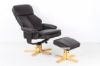 Picture of TRENT Lounge Chair with Ottoman *Genuine Cowhide