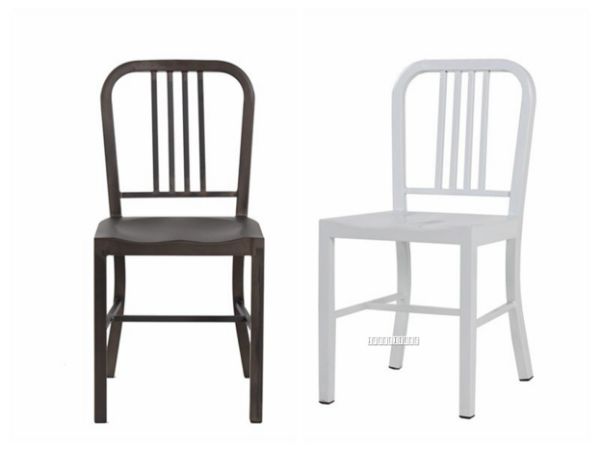 Picture of NAVY Metal Dining Chair *White,Gun