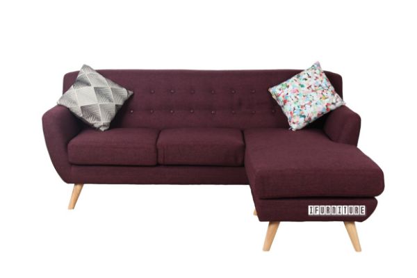 Picture of GAUTO Wine Red Reversible Sectional Sofa