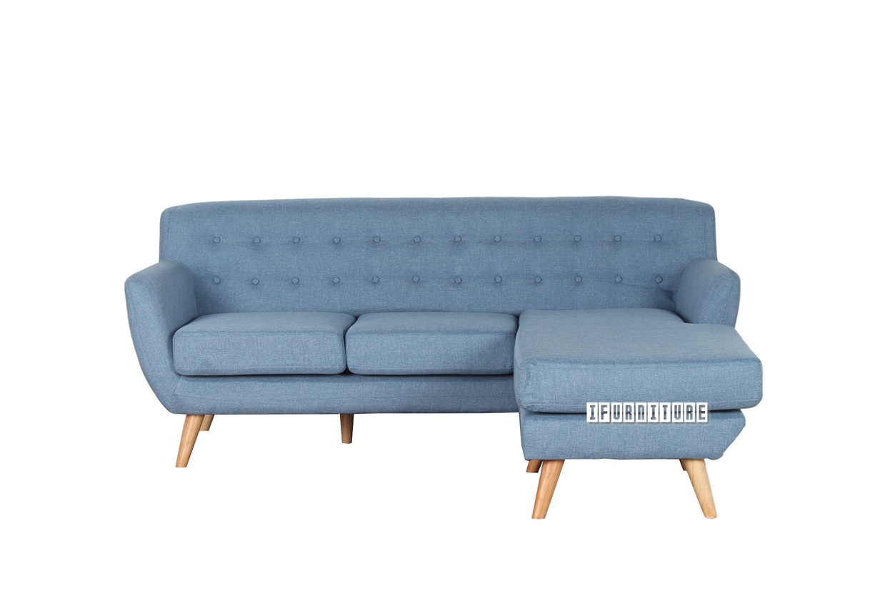 GAUTO Baby Blue Reversible Sectional Sofa