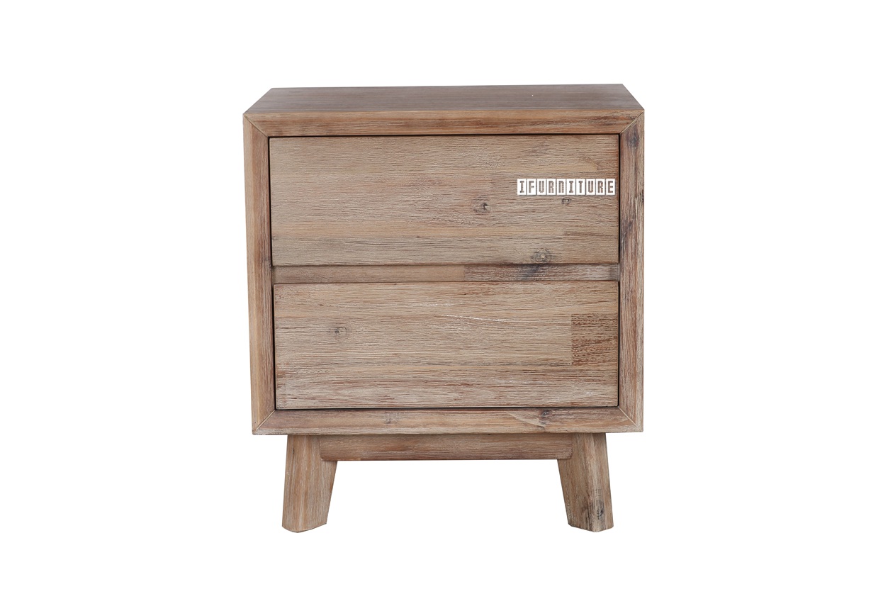 NEPTUNE Solid Acacia Bedside Table