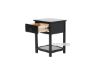 Picture of METRO Pine 1-Drawer Bedside Table (Black)